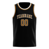 Custom Black & Khaki Colors Design Sports Basketball Jersey