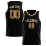 Custom Black & Khaki Colors Design Sports Basketball Jersey
