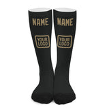 Custom Black Light Khaki Knee-High Sock