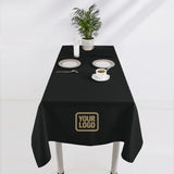 Custom Black Khaki Square Table Cloth