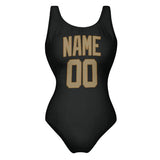 Custom Black Light Khaki Swimsuit