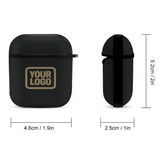 Custom Black Light Khaki AirPods Case