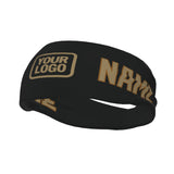 Custom Black Light Khaki Sports headband