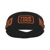 Custom Black Orange Sports headband