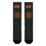Custom Black Orange Knee-High Sock