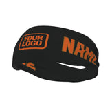 Custom Black Orange Sports headband