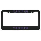 Custom Black Light Purple License Plate Frame