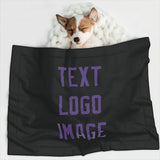 Custom Black Light Purple Pet Blanket
