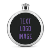 Custom Black Light Purple Hip Flask