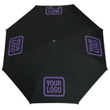 Custom Black Light Purple Automatic Umbrella