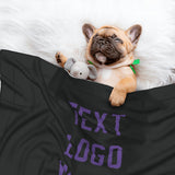 Custom Black Light Purple Pet Blanket