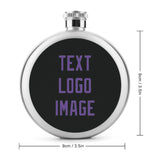 Custom Black Light Purple Hip Flask