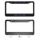 Custom Black Light Purple License Plate Frame
