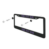 Custom Black Light Purple License Plate Frame