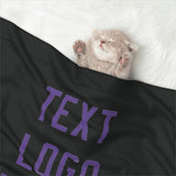 Custom Black Light Purple Pet Blanket