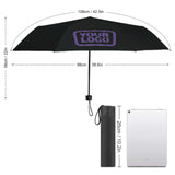 Custom Black Light Purple Automatic Umbrella