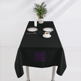 Custom Black Light Purple Square Table Cloth