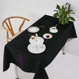 Custom Black Light Purple Square Table Cloth