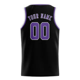 Custom Black & Light Purple Colors Design Sports Basketball Jersey