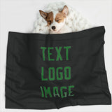 Custom Black Emerald Green Pet Blanket