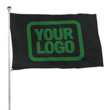 Custom Black Emerald Green Flag
