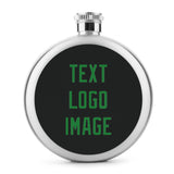 Custom Black Emerald Green Hip Flask