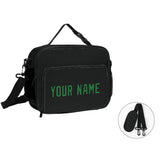 Custom Black Emerald Green Lunch Bag