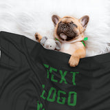 Custom Black Emerald Green Pet Blanket