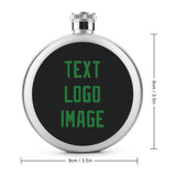 Custom Black Emerald Green Hip Flask