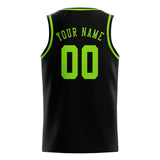 Custom Black & Emerald Green Colors Design Sports Basketball Jersey