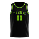 Custom Black & Emerald Green Colors Design Sports Basketball Jersey