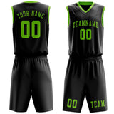 Custom Black Emerald Green Basketball Set