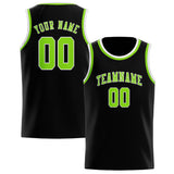 Custom Black & Emerald Green Colors Design Sports Basketball Jersey