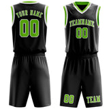 Custom Black Emerald Green Basketball Set