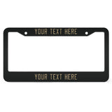 Custom Black Light Khaki License Plate Frame