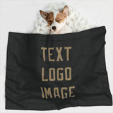 Custom Black Light Khaki Pet Blanket