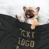 Custom Black Light Khaki Pet Blanket