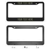 Custom Black Light Khaki License Plate Frame