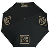 Custom Black Light Khaki Automatic Umbrella
