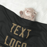 Custom Black Light Khaki Pet Blanket