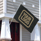 Custom Black Light Khaki Flag