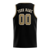 Custom Black & Light Khaki Colors Design Sports Basketball Jersey