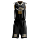 Custom Black Light Khaki Basketball Set