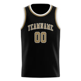 Custom Black & Light Khaki Colors Design Sports Basketball Jersey