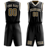 Custom Black Light Khaki Basketball Set
