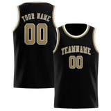 Custom Black & Light Khaki Colors Design Sports Basketball Jersey