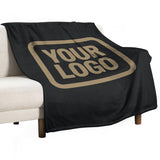 Custom Black Light Khaki Blanket