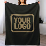 Custom Black Light Khaki Blanket