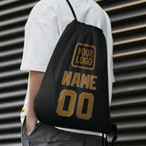 Custom Black Khaki Drawstring Bag