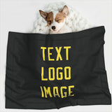 Custom Black Light Yellow Pet Blanket